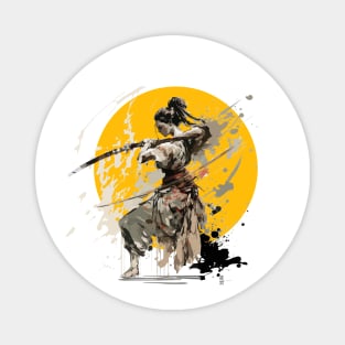 Female Martial Painting Magnet